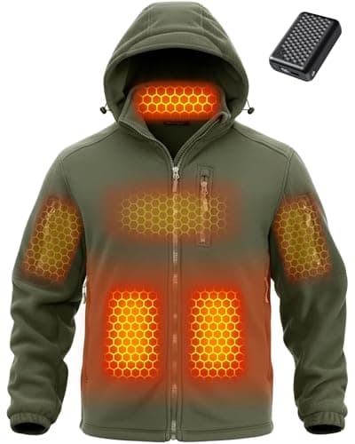 Wulcea Men Heated Graphene Fleece Jackets 12v Battery Pack Included Best Birthday Christmas Gift Ideas Boyfriend Husband Who Have Everything Unique Top Nice Gifts Cool Useful
