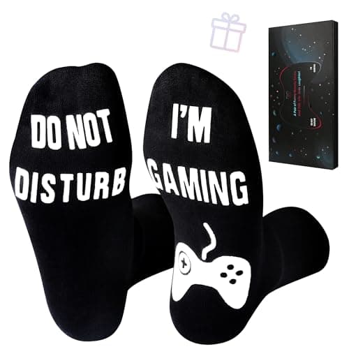 Nirohee Do Not Disturb I'm Gaming Socks,Stocking Stuffers for Teen Boys,Gifts for Gamers,Stocking Stuffers for Men Teens,Funny Gamer Socks,Christmas Gifts for Men Gamers Teenage Boys