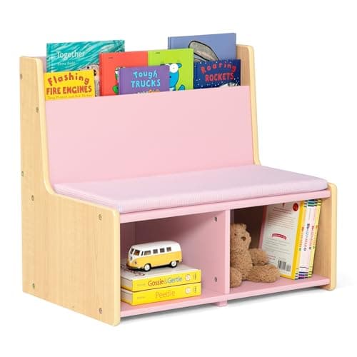 Delta Children - GapKids Reading Nook with Padded Bench - Greenguard Gold Certified, Blush Pink