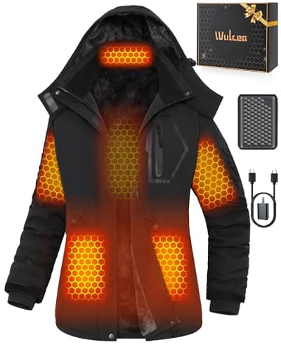 Women Heated Jacket Battery Pack Included Waterproof Ski Snow Coat Camping Essentials Gear Gifts Accessories Supplies Heater Gadgets Car Must Haves Stuff Equipment Cool 2025 Truck Winter Items Unique