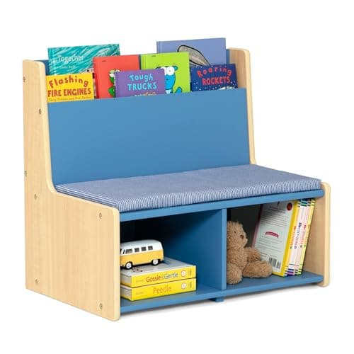 Delta Children - GapKids Reading Nook with Padded Bench - Greenguard Gold Certified, Indigo Blue
