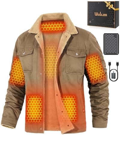 Men Heated Jacket Battery Pack Included Casual Fleece Lined 12v Camping Essentials Gear Rv Accessories Supplies Drive Gadgets Car Must Haves Stuff Equipment 2025 Truck Winter Cool Items Unique Gifts