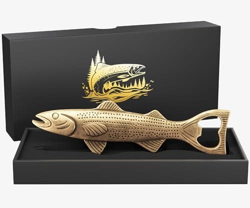 Unique Fish Beer Gifts for Men Vintage Bottle Opener, Fishing Fathers Day Gift Birthday Christmas Valentine Gift for Him Dad Husband Grandpa Boyfriend