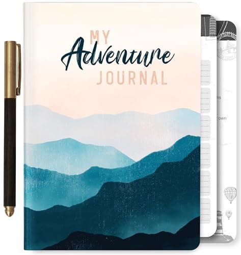 3-in-1 Travel Journal for Women - My Adventure Book, Travelers Notebook, Scrapbook & Bucket List Gifts for People Who Travel A Lot With Prompts - Cruise & Camping Essentials Planner Accessories Diary