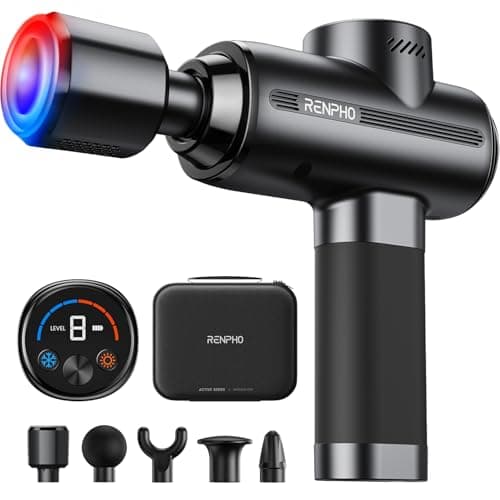 RENPHO Active Thermacool 2 Massage Gun with Heat and Cold, Christmas Gifts, [2025 Upgraded] Percussion Deep Tissue Handheld Neck Massager, FSA Approved, Muscle Masajeador for Men Women Athletes HSA