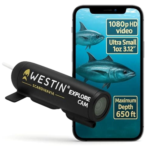 Westin Explore Cam - Fishing Gifts for Men - Castable Underwater Fishing Camera for Lure Fishing – Full HD 1080P with Direct Playback on iPhone & Android