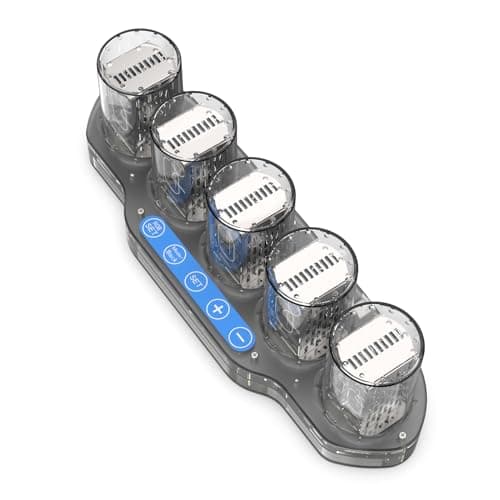 Ywmsfl RGB Pseudo-Glow Tube Clock Computer Desktop Ornament Colorful LED Acrylic Desktop Ornament with Features Desk Decoration Unique USB Gadget Multicolor LED Stylish Office Accessory