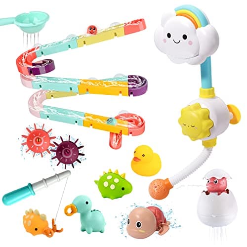 33 PCS Bath Toys for Toddlers and Babies, Bathtub Toy Set with Shower, Rubber Ducks, Floating Toys, Great Christ Gift for Kids