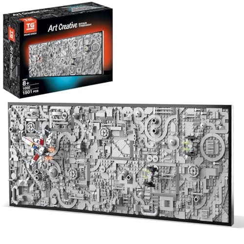 TG BLOCKS Star Trench 3D Wars Run Wall Art Craft Kit, Micro Brick Framed, Creative Activity Hobbies for Teens and Adults, DIY Home, Office Decor, Suitable for Kids 8+