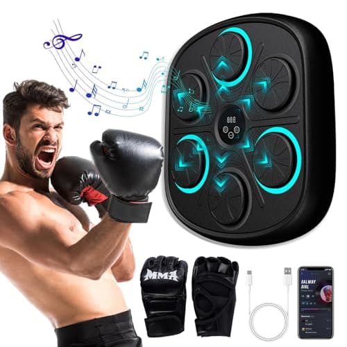 2025 Smart Music Boxing Machine for Adults and Kids: New Model Bluetooth Wall Mounted Punching Pad - Training Sport Equipment for Home Gym - Gifts for Teen Boys