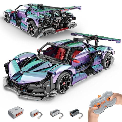 BTEC Super Cars Building Kits for Adults, 2036 PCS Technique Remote Control Sports Car Building Blocks Set, Collectible Race Car Model Kits, Display for Home Office Décor, Gift for Adults Men Teen