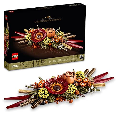LEGO Icons Dried Flower Centerpiece Building Sets for Adults, Ages 18+ Years - Fall & Thanksgiving Decorations for Dinner Table or Mantel - 10314