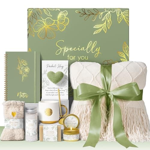 Self Care Gifts for Women Get Well Soon Gift Baskets, Unique Christmas Birthday Gifts for Women Spa Care Package, Sympathy Inspirational Thinking of You Gift Set for Mom Sister Friend Wife Girlfriend