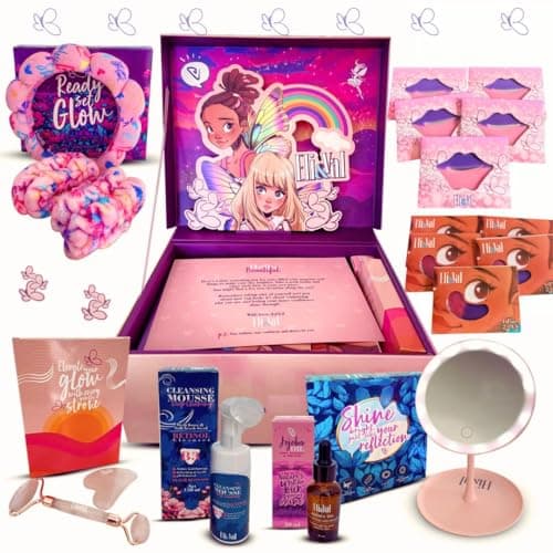 Christmas Tween Gift Box – Trendy & Unique Gifts Basket Teen Girl – Spa Kit for Teen Girls with Skincare and Self-Care Essentials – Birthday or Holiday Present