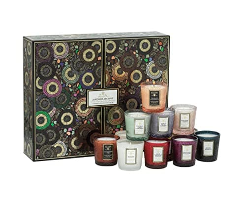 Voluspa Japonica Archive, Votive Candle Gift Set, 1.25 Ounce, 10 Hour Each Burn Time, Coconut Wax for Clean Burning, Handcrafted in The USA