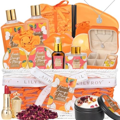 Christmas Gifts for Women Gift - 23-Piece Bath and Body Gift Basket Set for Women, Spa Gift Baskets, Bath Gift Set | Mothers Day Gifts for Mom, Valentine's, Birthday Gift, Holiday Gift Idea for Her